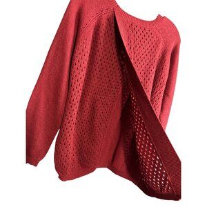 Pixley Burgundy Knit Open Back Sweater